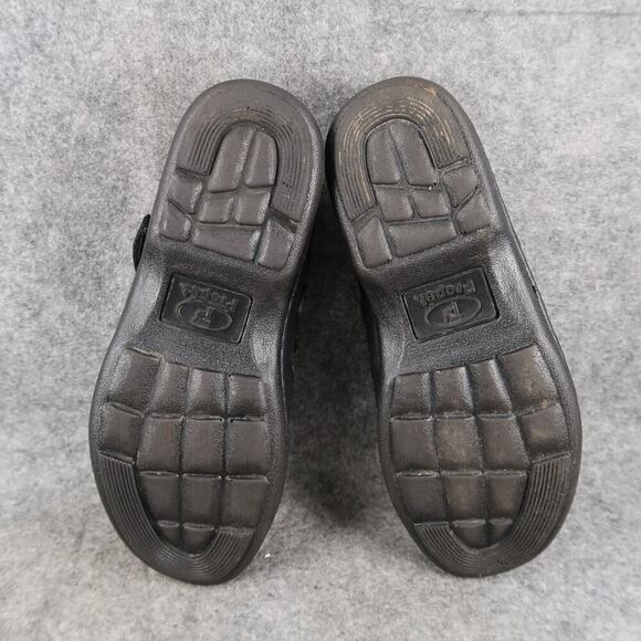 Propet Shoes Womens 6 Sandal Leather Comfort Clog Black Adjustable Strap Retro - Picture 9 of 13